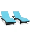 Noble House Carmel Outdoor Chaise Lounge (set Of 2)