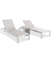 NOBLE HOUSE GREYSON OUTDOOR 3-PC. CHAISE LOUNGE & C-SHAPED TABLE SET