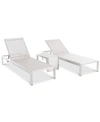 Noble House Greyson Outdoor Chaise Lounge & Small End Table 3-pc. Set