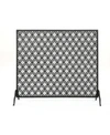 Noble House Ellias Single Panel Black Iron Fire Screen