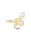 Eye Candy La Luxe Goldtone & Crystal Bee Ring