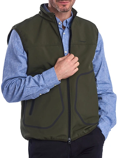 Barbour Men's Livingstone Full-zip Fleece Vest In Olive
