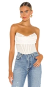 Nbd Hailee Bustier Top In Ivory