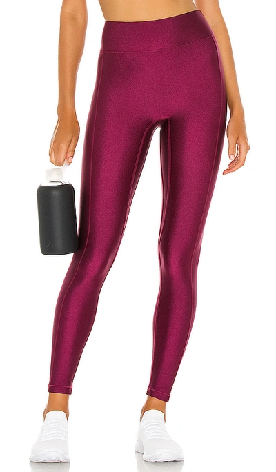All Access Center Stage Legging In Burgundy