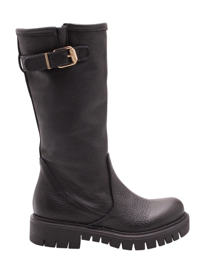Islo Altea Leather Boots In Black