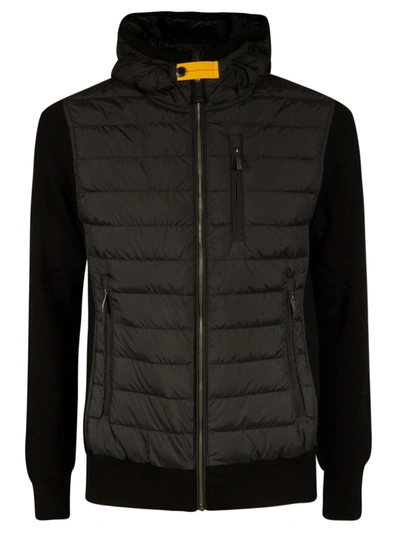 Parajumpers Multi-zip Pocket Hooded Padded Bomber In Black
