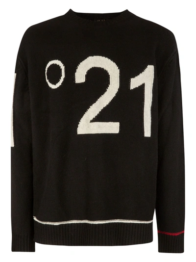 N°21 Side Logo Knit Sweater In Black