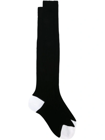 Fashion Clinic Timeless Ribbed Socks In Black