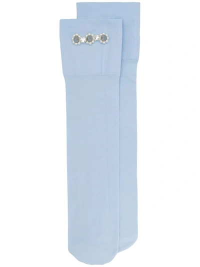 Simone Rocha Spike-stud Embellished Socks In Blue