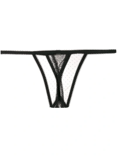 Maison Close Inspiration Divine Thongs In Black