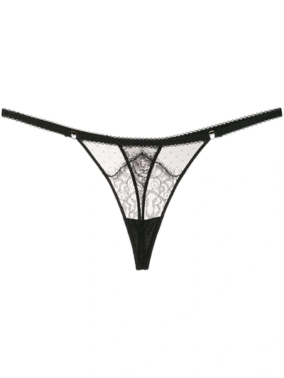 Maison Close Inspiration Divine Thongs In Black