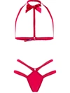 Maison Close Le Petit Secret Harness Set In Red