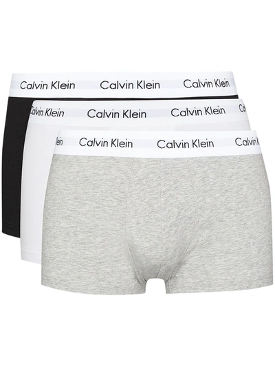 Calvin Klein Underwear 紧身四角裤三件组 In White