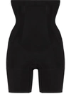 Spanx Oncore High-waisted Mid-thigh Shorts In Black