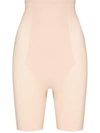 Spanx Thinstincts High Waisted Mid-thigh Shorts In Neutrals
