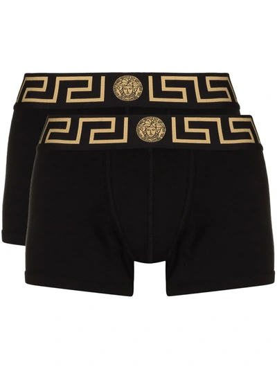 VERSACE GRECA BORDER BOXER BRIEFS (PACK OF TWO)