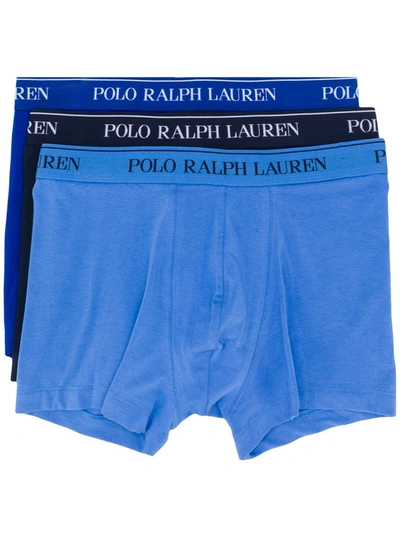 Polo Ralph Lauren 3-pack Logo Boxer Briefs In Blue