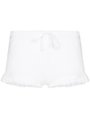 Skin Raffaela Ribbed Pima Cotton Shorts In White