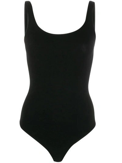 Wolford Cotton-blend Jamaika Bodysuit In Black