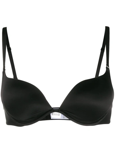 Wolford Bonded To Tulle Push-up Bra In Black