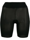 Wolford Sheer Touch Mesh Shapewear Shorts In Black
