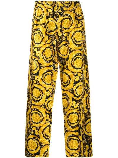 VERSACE BAROCCO PRINT SILK PAJAMA TROUSERS