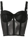 DOLCE & GABBANA CROPPED CORSET-STYLE BUSTIER