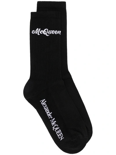 Alexander Mcqueen Black & White Americana Socks