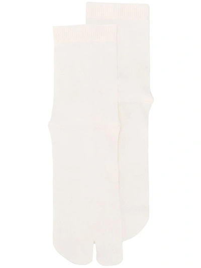 Maison Margiela Off-white Cotton Tabi Socks