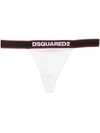 Dsquared2 Logo Thong In White