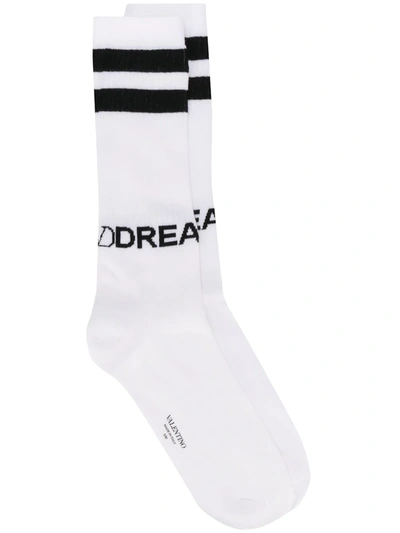 Valentino Vlogo Dreamers Socks In White