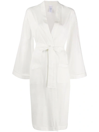 Eres Vraiment Tie-waist Dressing Gown In White