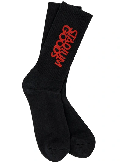 Stadium Goods Logo-print Crew Socks In Black