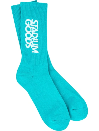 Stadium Goods Logo-print Crew Socks In Blue