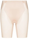 Spanx Neutral Haute Contour Mid-thigh Shorts In Nude