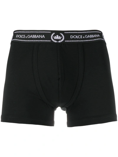 Dolce & Gabbana Logo Band Boxers In Black