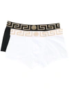 Versace Bi-pack Intimo Uomo Jersey Topeka Bi-stretch In Black And White