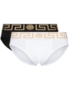 VERSACE GRECA BORDER BRIEFS (PACK OF TWO)