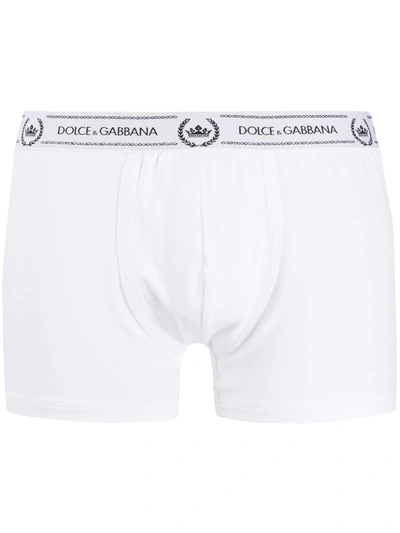 Dolce & Gabbana Logo Print Stretch-fit Briefs In White