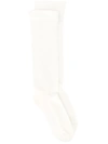 Rick Owens Drkshdw Embroidered Ankle Socks In White