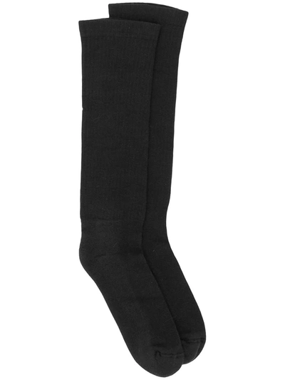 Rick Owens Mid-calf Length Socks In Black