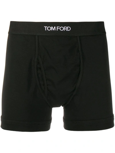 Tom Ford Logo腰边四角裤 In Black