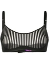 Maison Close Striped Underwired Bra In Black