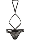 Maison Close Removable Harness Thong In Black
