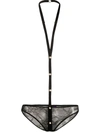 Maison Close Harness Lace Underwear In Black