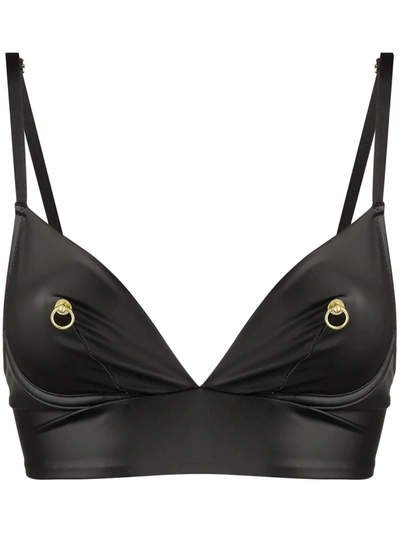 Maison Close Ring Detail Bralette In Black