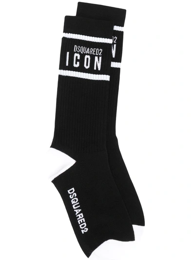 Dsquared2 Icon Socks In Black