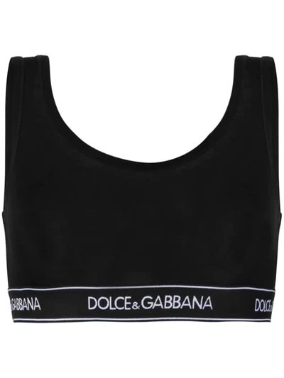 Dolce & Gabbana Generation Z Stretch-jersey Bra In Black