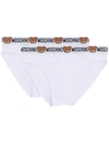 MOSCHINO SET OF TWO LOGO-WAISTBAND BRIEFS