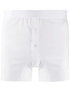 Sunspel Buttoned Branded Boxers In White